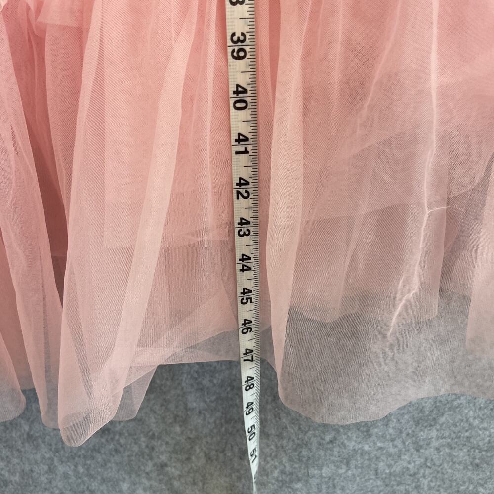 Forever 21 Tulle Ruffled Bustier Dress Womens Small Pink Fairy Whimsy Delicate - Picture 9 of 16